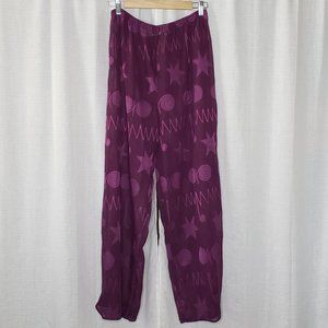 Victoria Secret Burgundy Sheer Vintage Pajama Pant